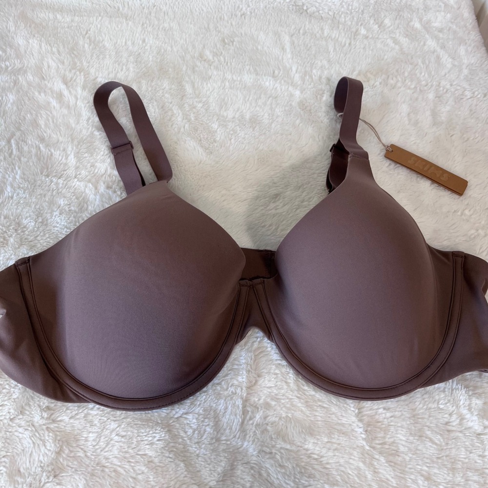 SKIMS Women's Weightless Underwire Bra Umber Brown 44D BR-UWR-1997 NWT